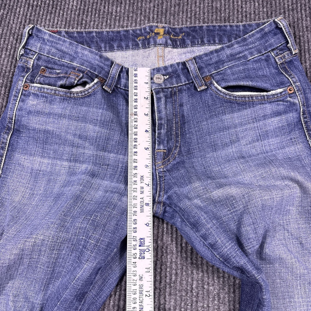 7 For All Mankind Bootcut 30X31 Medium Wash Jeans VTG   low rise - Picture 7 of 11